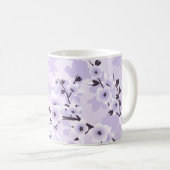 Cherry Blossom Lila Kaffeetasse (VorderseiteRechts)