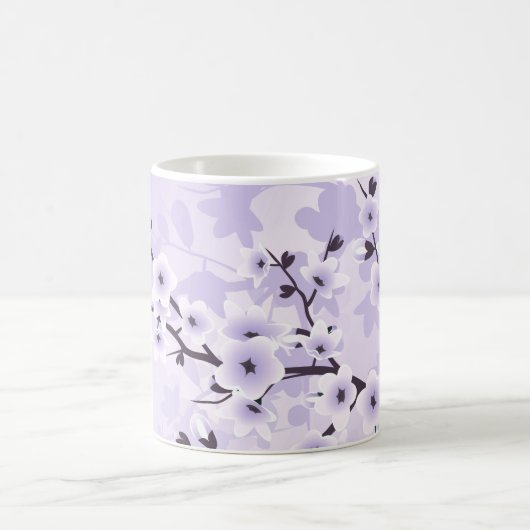 Cherry Blossom Lila Kaffeetasse (Mittel)