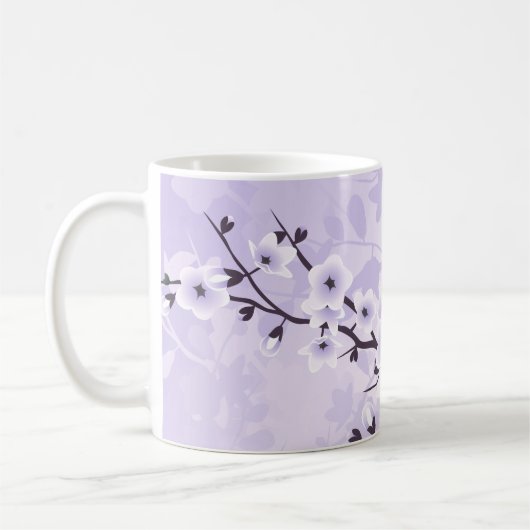 Cherry Blossom Lila Kaffeetasse (Links)