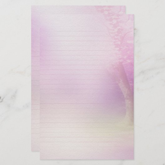 Cherry Blossom Lined Writer Paper Briefpapier (Vorne/Hinten)