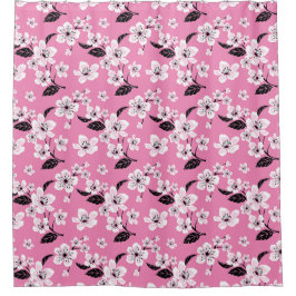 CHERRY BLOSSOM  (LITE PINK) Shower Curtain Duschvorhang