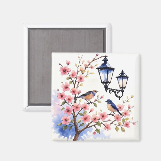Cherry Blossom Magnet (Vorderseite/Rückseite)
