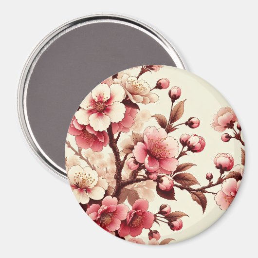 Cherry Blossom Magnet (Vorderseite/Rückseite)