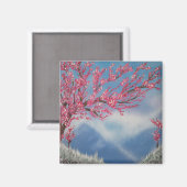 Cherry Blossom Magnet (Vorderseite/Rückseite)