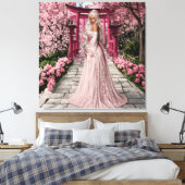 Cherry Blossom Maiden Wall Art Leinwanddruck (Insitu (Schlafzimmer))