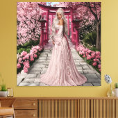 Cherry Blossom Maiden Wall Art Leinwanddruck (Insitu (Wohnzimmer))