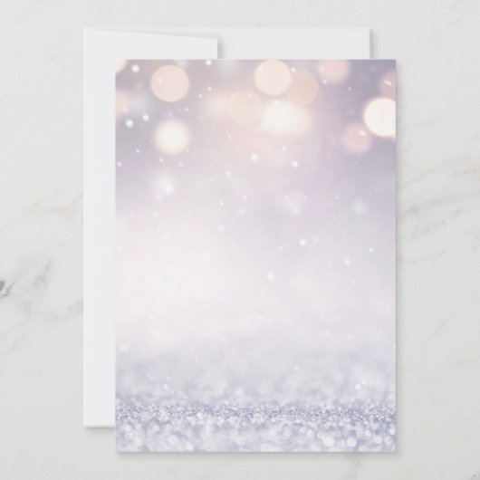 Cherry Blossom Mauve Glitzer | Brautparty Einladung (Rückseite)