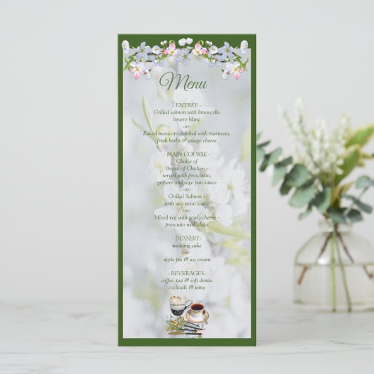 Cherry Blossom Menü Menükarte (Stehend Vorderseite)