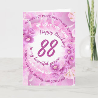 Cherry Blossom Milestone Birthday | Custom Age Karte