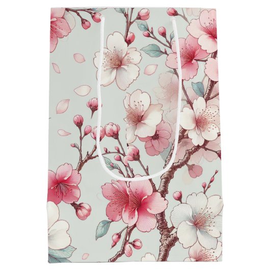 Cherry Blossom Mittlere Geschenktüte (Rückseite)