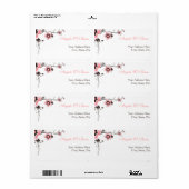Cherry Blossom Modern Custom Address Labels (Vorne)