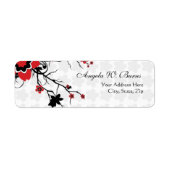 Cherry Blossom Modern Custom Address Labels (Vorne)