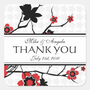 Cherry Blossom Modern Danke Stickers