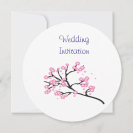 Cherry Blossom Moderne, einfache Hochzeitsideen Einladung