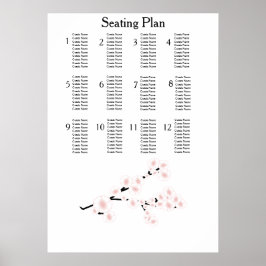 Cherry Blossom Moderne, einfache Hochzeitsideen Poster