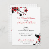 Cherry Blossom Modernes Brautparty Einladungspostkarte (Vorne/Hinten)