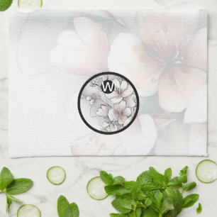 Cherry Blossom Monogram Küchentücher