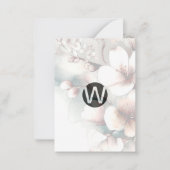 Cherry Blossom Monogramm-Mitteilungskarten Mitteilungskarte (Vorderseite)