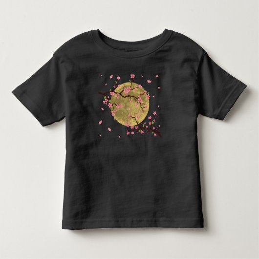 Cherry Blossom Moon Japanischer Sakura-Baum Kleinkind T-shirt (Vorderseite)