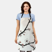 Cherry Blossom Moon Minimal Pattern Schürze (Getragen)