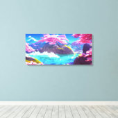 Cherry Blossom Mountain Leinwanddruck (Insitu (Holzboden))