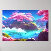 Cherry Blossom Mountain Poster (Vorne)