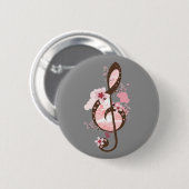 Cherry Blossom Music Button (Vorne & Hinten)