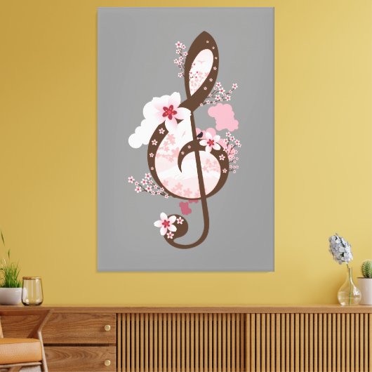Cherry Blossom Music Leinwanddruck (Insitu (Wohnzimmer))