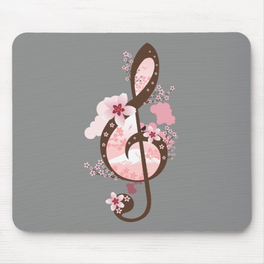 Cherry Blossom Music Mousepad (Vorne)