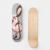 Cherry Blossom Music Skateboard (Vorderseite)