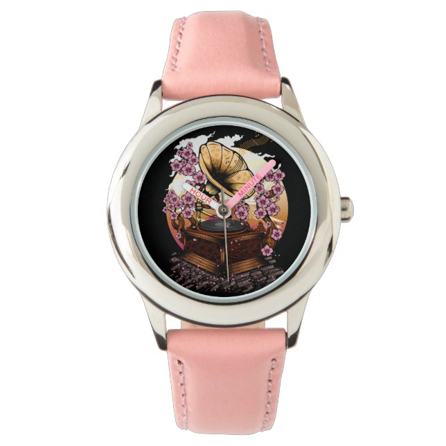 Cherry Blossom Musical Armbanduhr (Vorderseite)