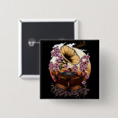 Cherry Blossom Musical Button (Vorne & Hinten)