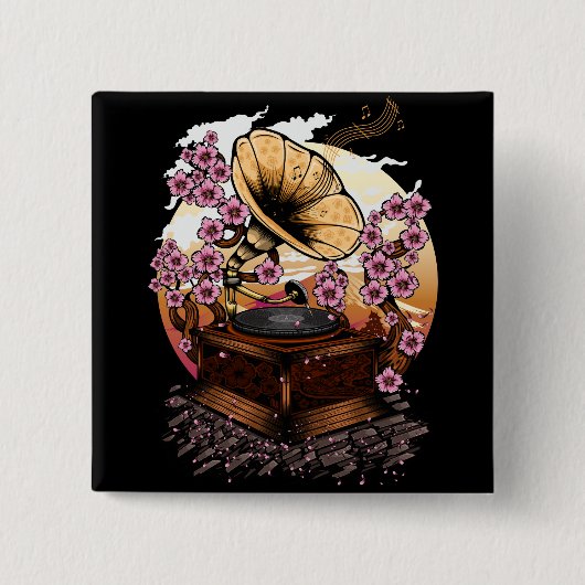 Cherry Blossom Musical Button (Vorderseite)