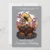 Cherry Blossom Musical Geburtstag Einladung (Vorderseite)