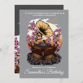 Cherry Blossom Musical Geburtstag Einladung