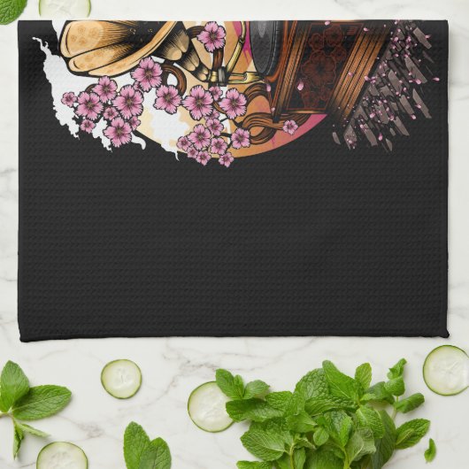 Cherry Blossom Musical Geschirrtuch (Gefaltet)