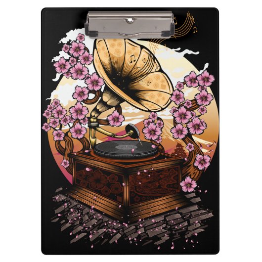 Cherry Blossom Musical Klemmbrett (Vorderseite)