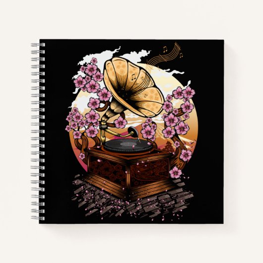Cherry Blossom Musical Notizblock (Vorderseite)