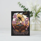 Cherry Blossom Musical Postkarte (Stehend Vorderseite)