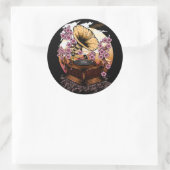 Cherry Blossom Musical Runder Aufkleber (Tasche)