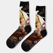 Cherry Blossom Musical Socken (Linkes Detail)