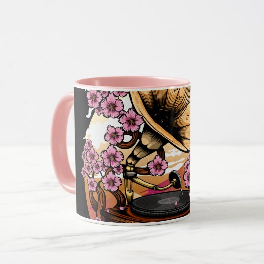 Cherry Blossom Musical Tasse (Vorderseite Links)