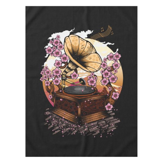 Cherry Blossom Musical Tischdecke (Vorderseite)