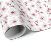 Cherry Blossom-Muster Geschenkpapier (Rolleneckpunkt)
