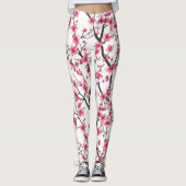 Cherry Blossom Muster Leggings (Vorderseite)