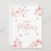 Cherry Blossom Muttertag Feiertagskarte (Vorderseite)
