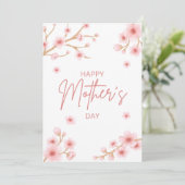 Cherry Blossom Muttertag Feiertagskarte (Stehend Vorderseite)