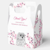 Cherry Blossom Niedlich Owl | Benutzerdefinierter  Geschenkschachtel (Geöffnet)