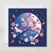 Cherry Blossom Nights Dankeskarte (Rückseite)