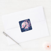 Cherry Blossom Nights Quadratischer Aufkleber (Umschlag)